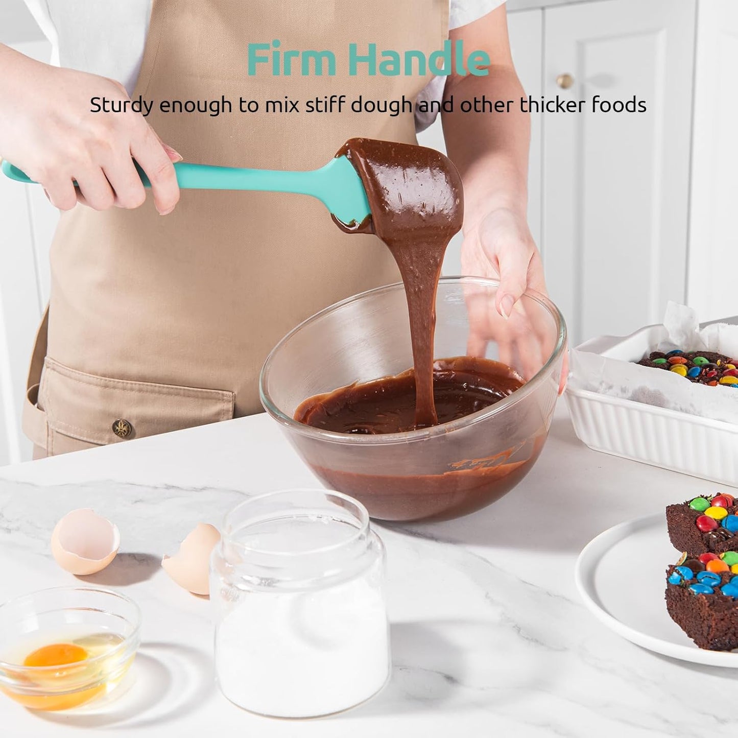 Silicone Spatula Set with 600 Degrees Fahrenheit Heat Resistant