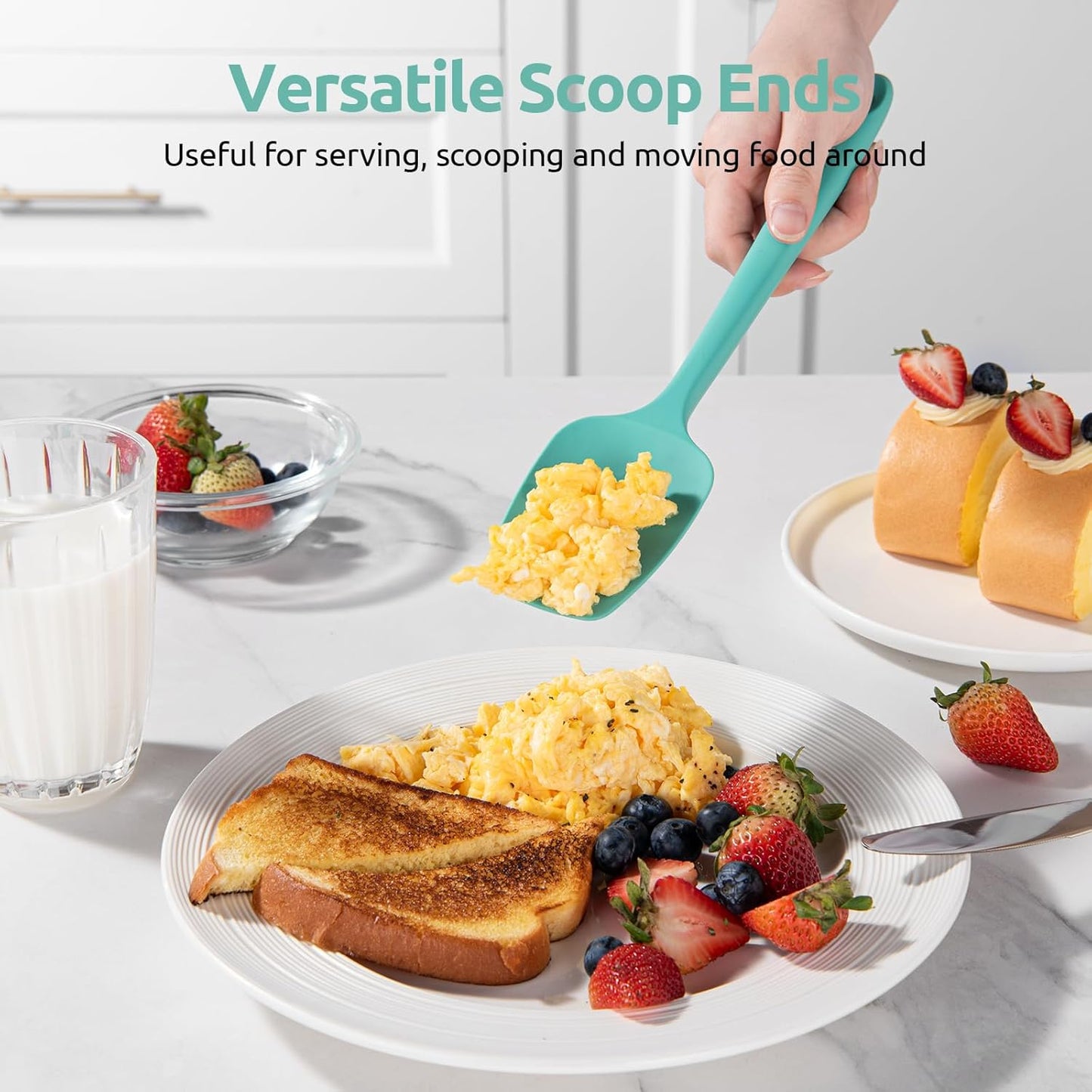 Silicone Spatula Set with 600 Degrees Fahrenheit Heat Resistant