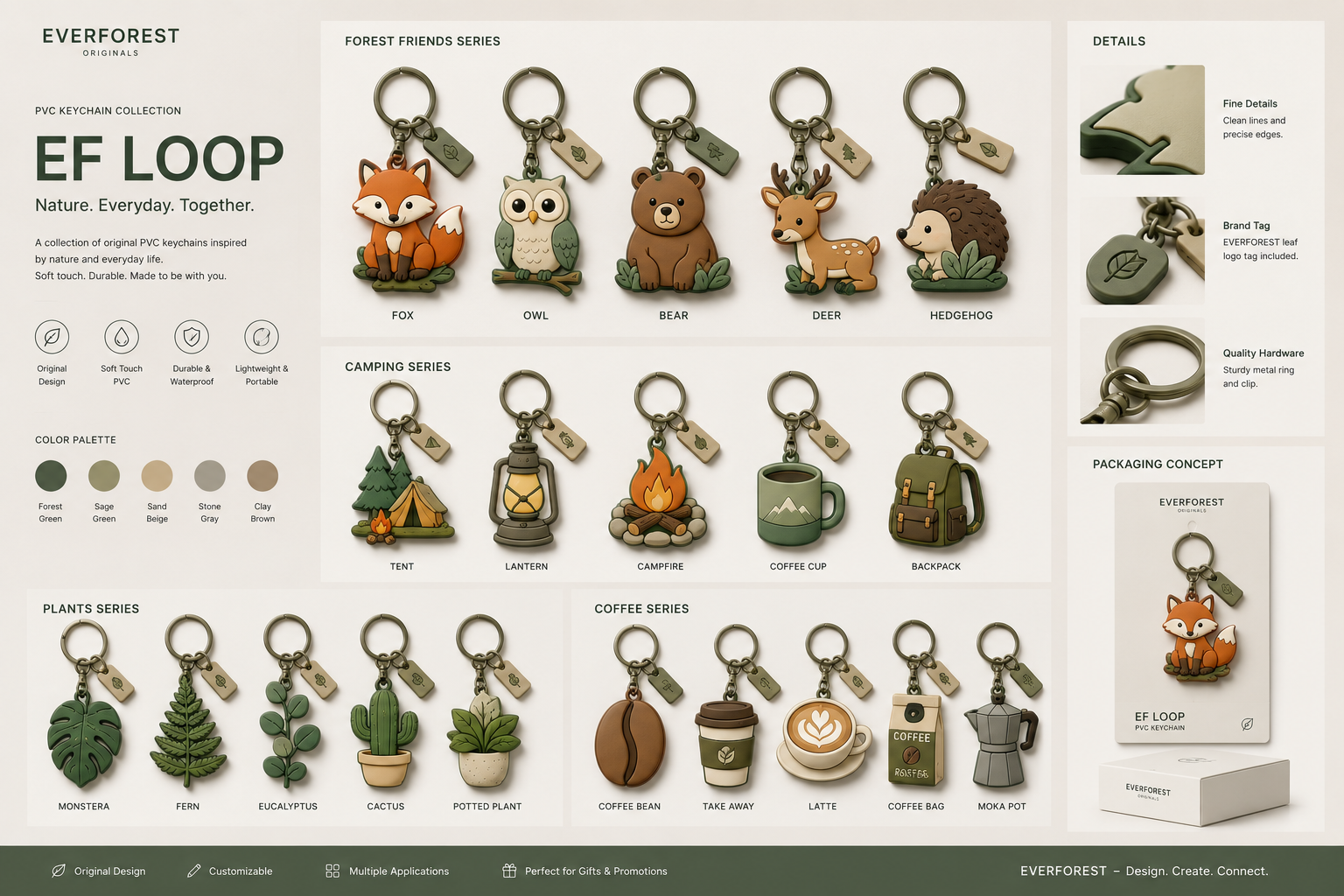 EF Loop PVC keychain collection