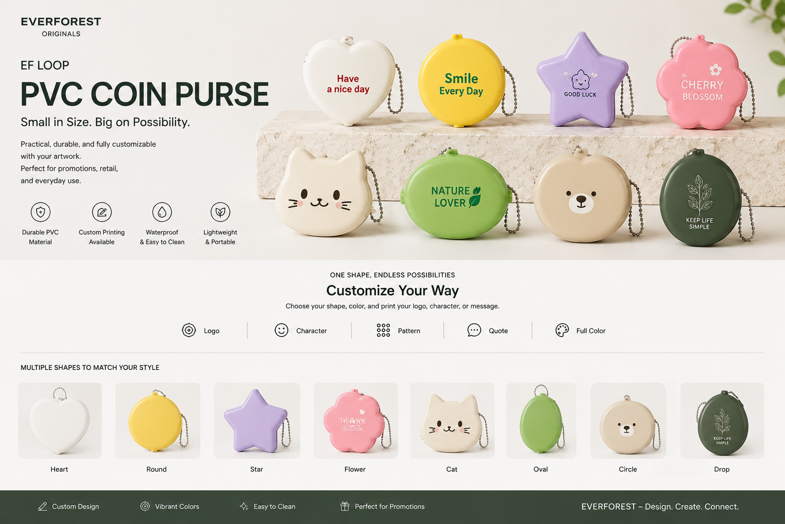 EF Pocket PVC coin purse collection