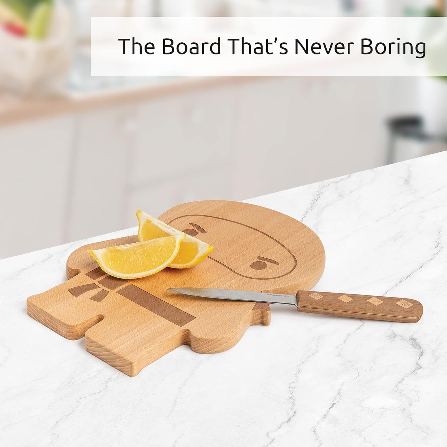 Cutting Board Wooden & Plastic Cutting Boards for Kitchen, Fun & Spooky Kitchen Gadgets, Housewarming & Goth Gifts, Dishwasher Safe (Ninja, Wood)